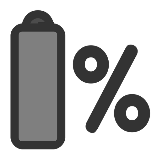 Icono vectorial de la batería del ordenador portátil