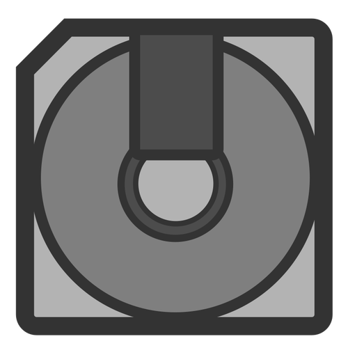 Gray disk icon