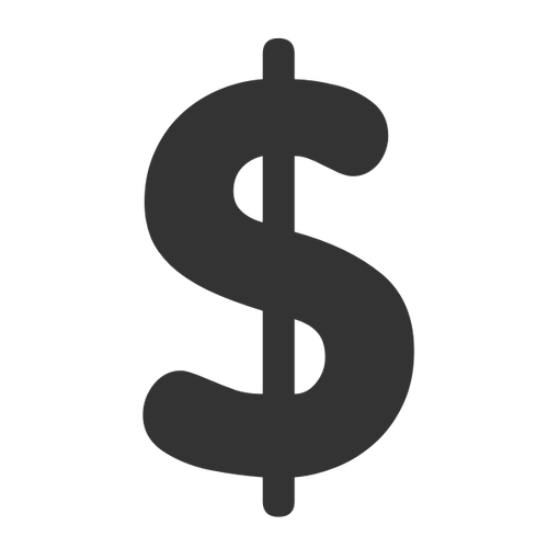Het symbool van de geldpictogramdollar