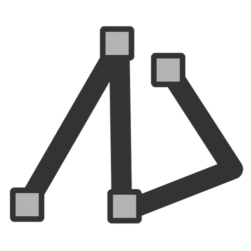 Simbol ikon garis poli