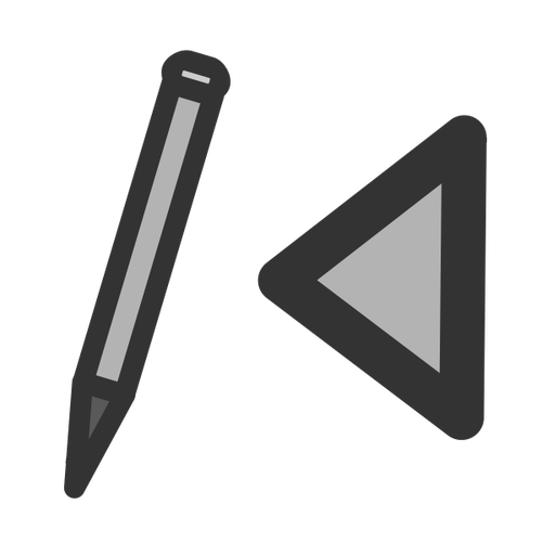 Symbol ikony šedé tužky