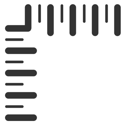 Icona del vettore del righello di visualizzazione