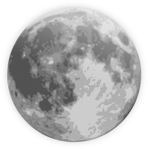 Vector illustration of weather forecast color symbol for full moon