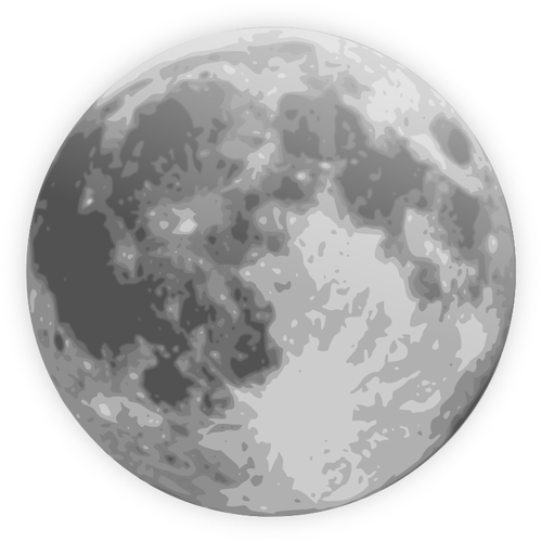 Illustration vectorielle de prévisions météo symbole de couleur pour la pleine lune