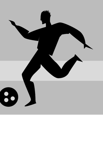 Vektor-Silhouette-Illustration Fußballspielers