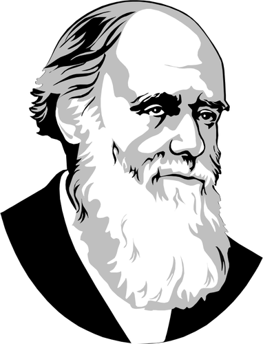 Charles Darwin imaginea vectorială