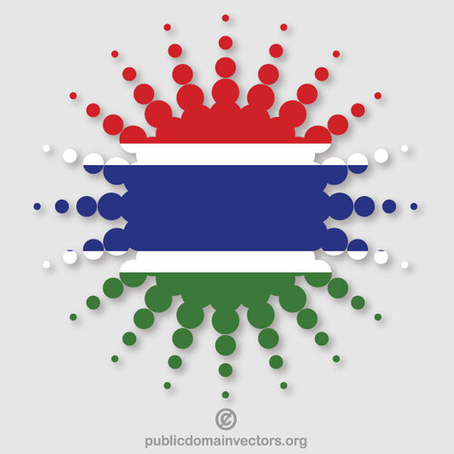 Gambia sjunker halvtonsdesign