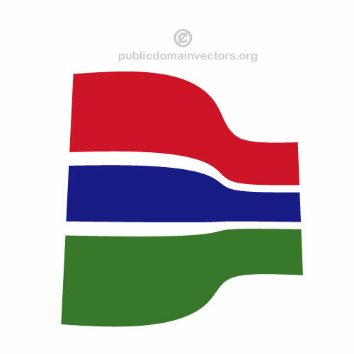 Bandera Gambia vector ondulado