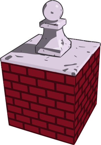 Image vectorielle de marbre bouton sur les briques