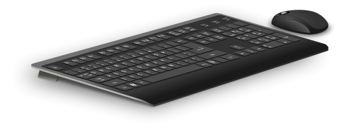 Computador teclado e mouse desenho vetorial