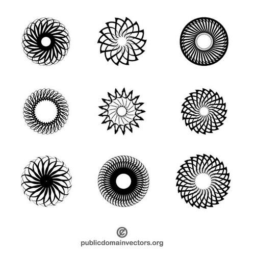 Geometriset muodot vektoripakkaus 2