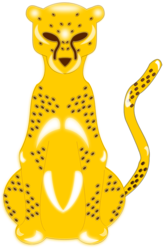 Immagine vettoriale di leopardo giallo disegnato