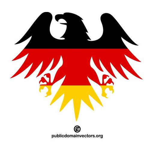 Орел с немецким флагом вектор