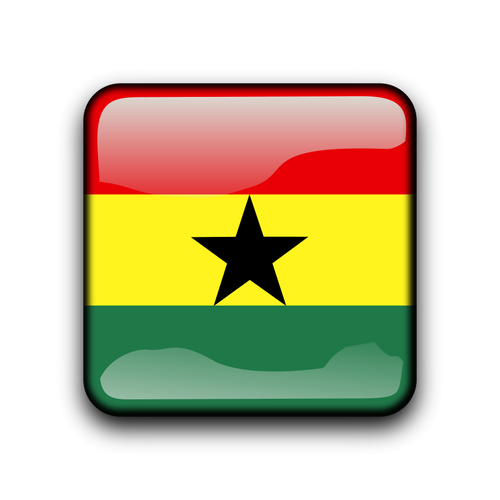 Ghana land flagga knappen