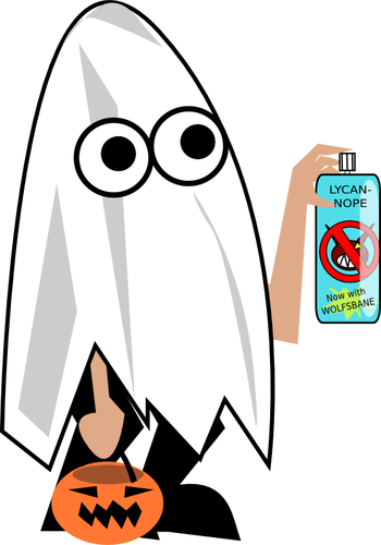 Fantasma truco o limpieza del vector de la imagen