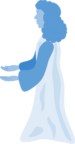 Hayalet kadın mavi