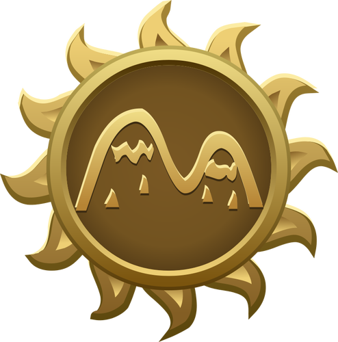 Vektor image av golden hills emblem