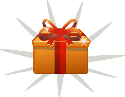 Vector drawing of gift box