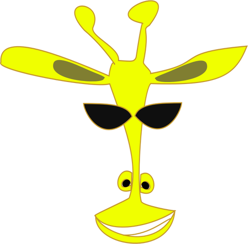 Clipart vectorial de sonrisa jirafa