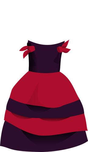 Vecteur de dessin animé robe