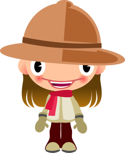 Vector image of girl