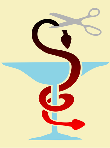 मेडिकल caduceus के वेक्टर छवि