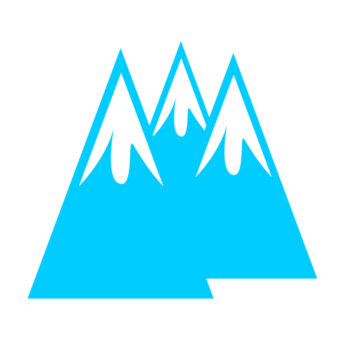 Glaciären vektor symbol