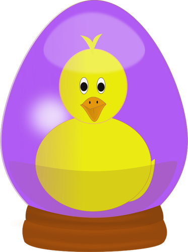 Chica en huevo de Pascua globo vector de la imagen