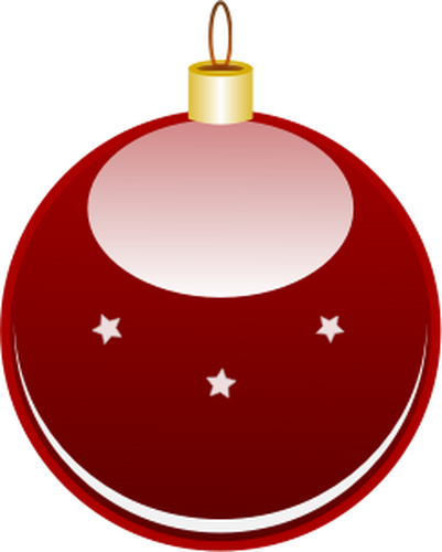 Brillant rouge Noël ornement vector clipart