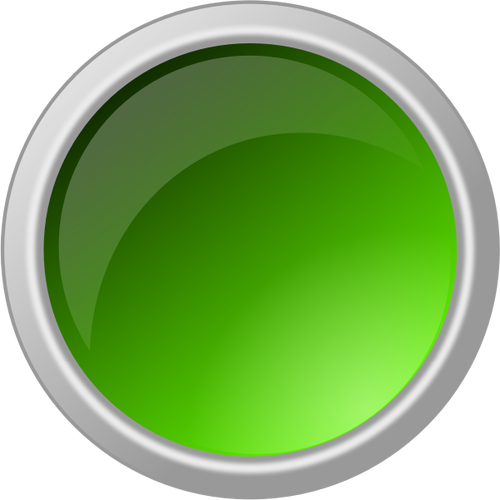 Ilustração em vetor botão verde brilhante