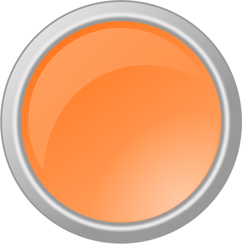 Oranje knop in grijze frame vector afbeelding