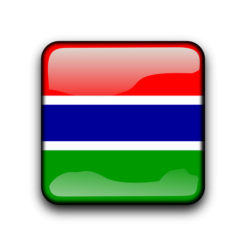 Przycisk flaga Gambii kraj