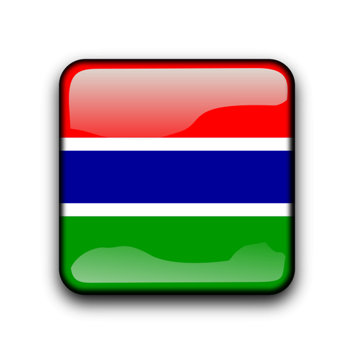 Gambia land flagga knappen