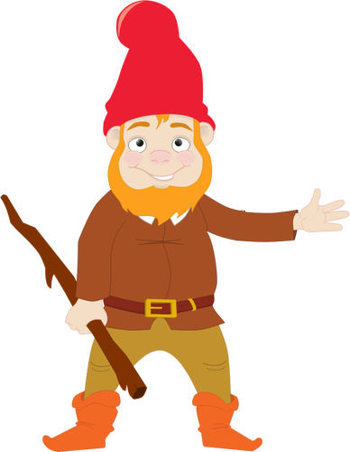 Gnome souriant vector clip art