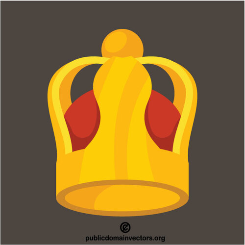 Golden crown vector clip art