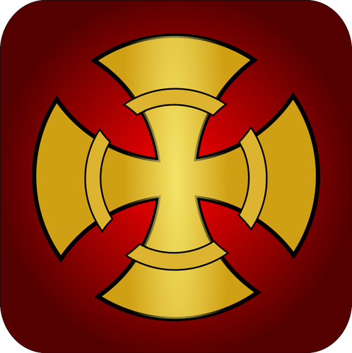 Goldene Kreuz Vektor-symbol