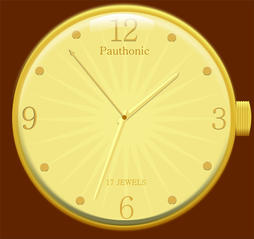 Golden watch vector image