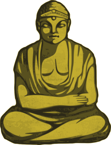 Altın Buda heykelinin vektör grafikleri