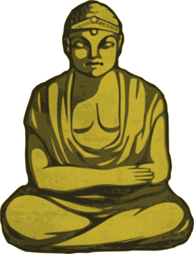 Graphiques vectoriels de statue de Bouddha doré