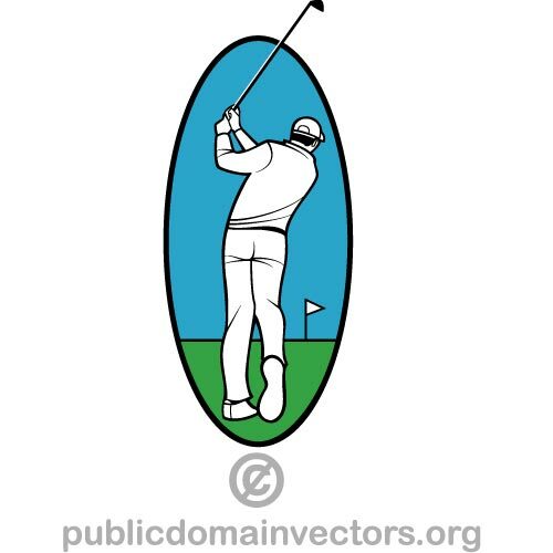 Image clipart vectoriel golfeur