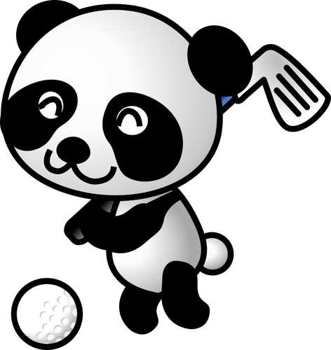 Panda jogando inundação