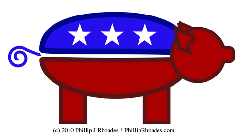 Vector images clipart de signe de personne gop cochon