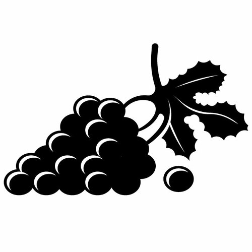 Uva silhouette monocromatica