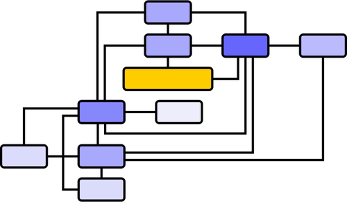 Gambar vektor diagram aliran dalam warna