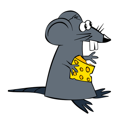 Image vectorielle rat gourmand