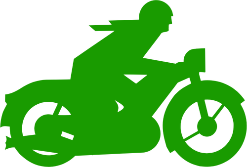Gráficos vetoriais de motocicleta verde