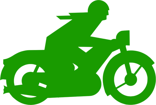 Gráficos vetoriais de motocicleta verde