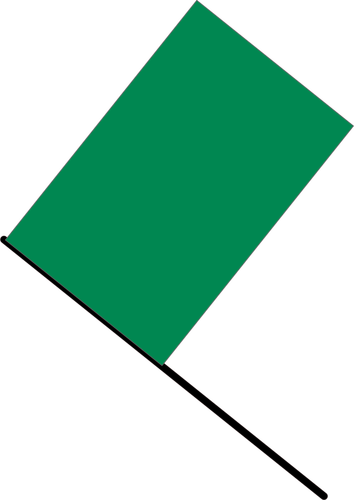 Vektor Klipart zelená vlajka