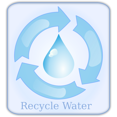 Reciclar agua signo vector de la imagen