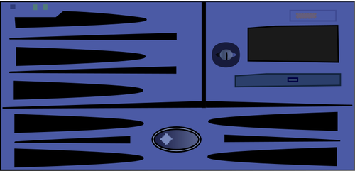 Sun Fire v490 serveru vektorový obrázek